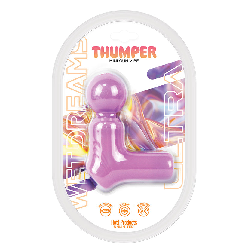 Wet Dreams Thumper Wand - Lavender Silicone Multi-Speed Vibrating Massager